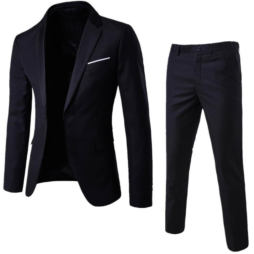 Men'S Grooming Kits - Men Pants Set Groom Wedding Blazers
