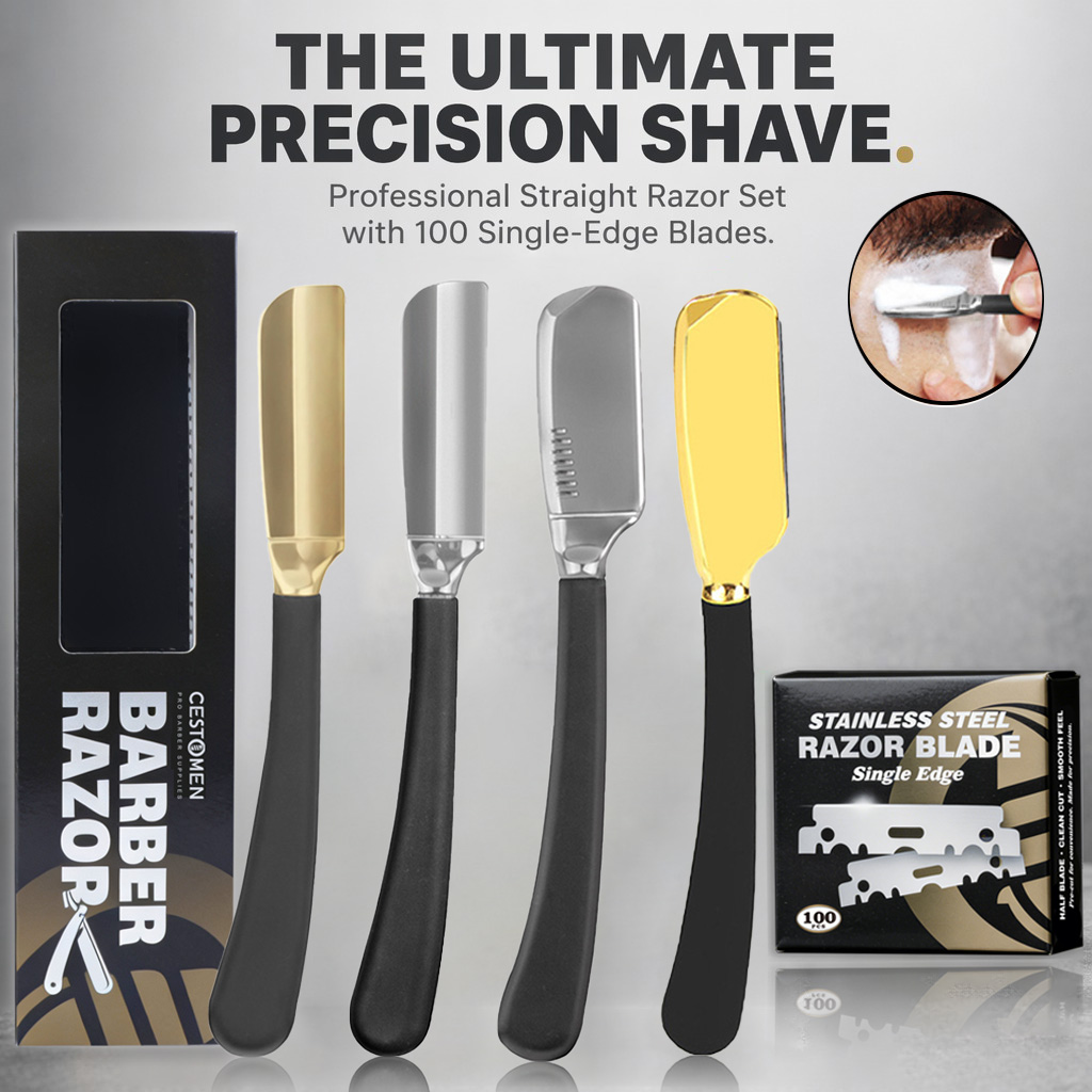 Men'S Grooming Tape - Professional Men Beard Straight Razor Holder