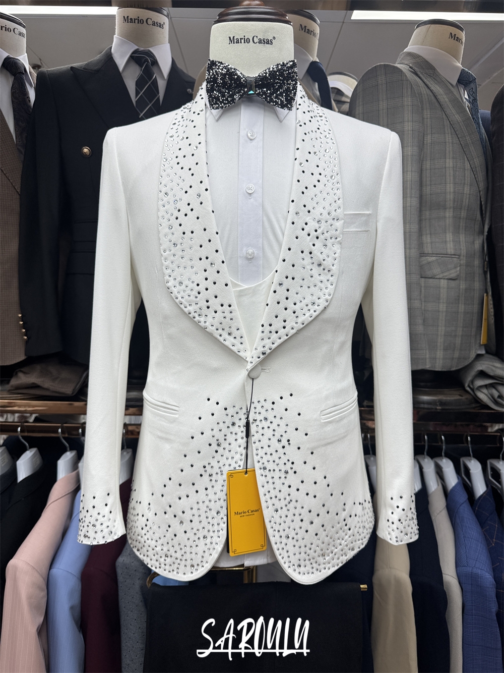 Mens Grooming On Sale - Luxurious Fashionable Men's Suit Heavy Beaded