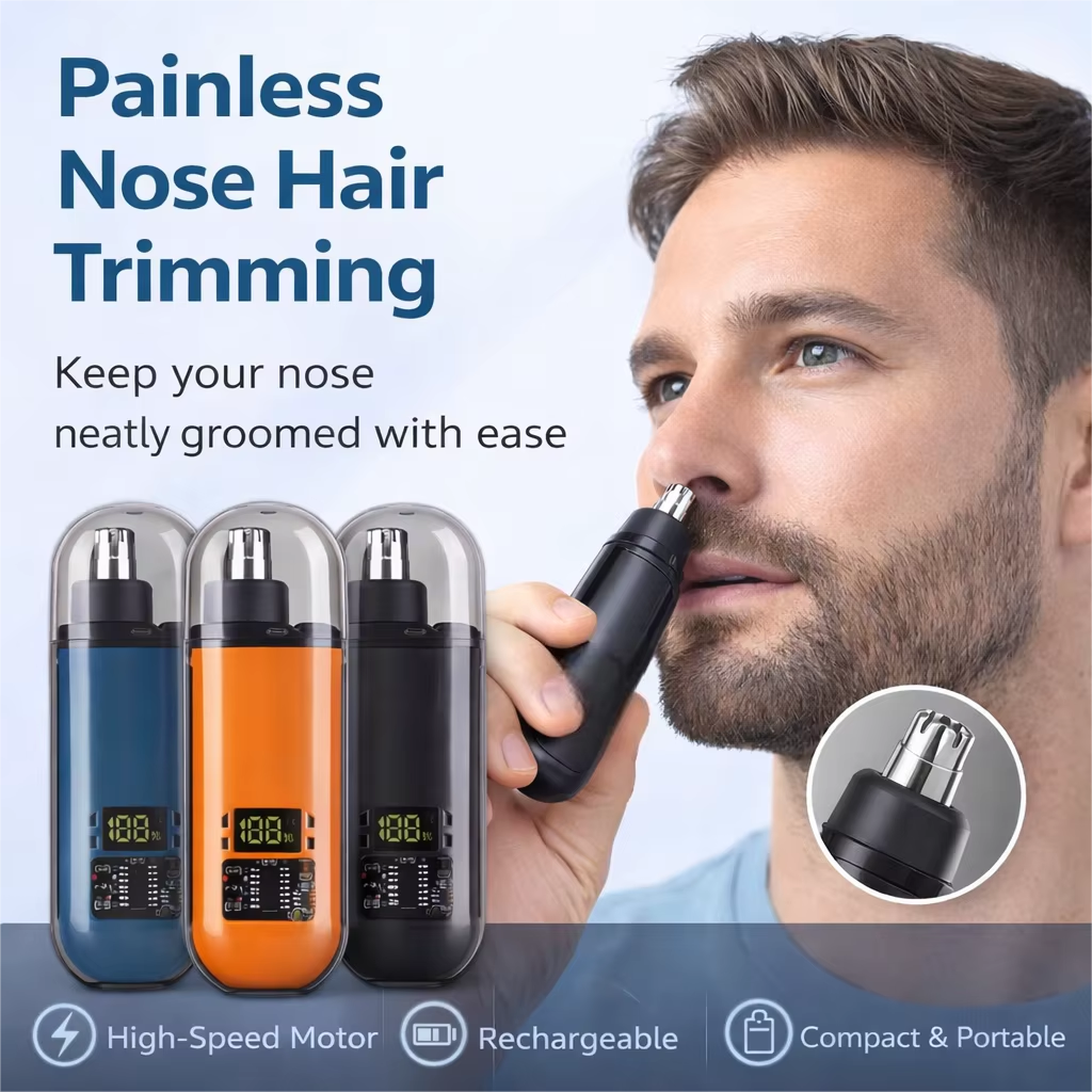 Men'S Grooming Tape - Nose Hair Trimmer Rechargeable Electric Nose