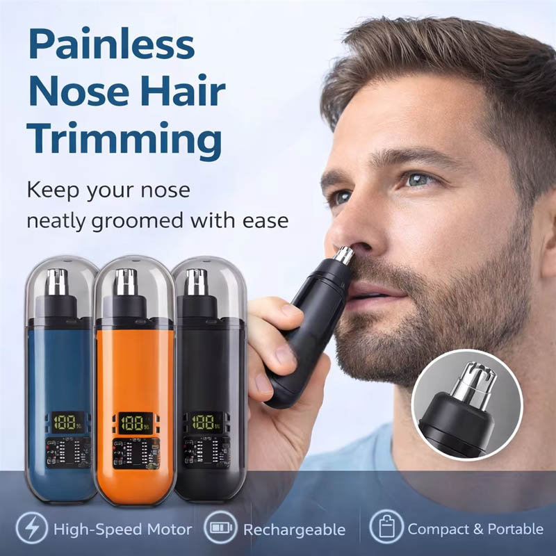 Men'S Grooming Scissors - USB Rechargeable Nose and Ear Hair