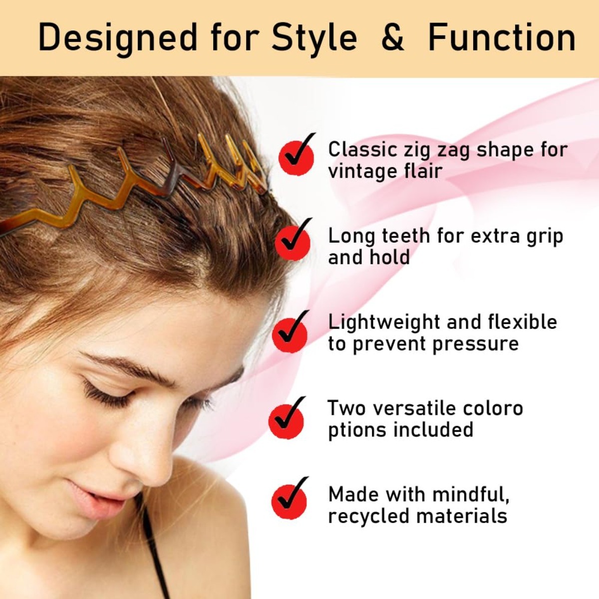 Zig Zag Headbands, Recycled Pl - Men'S Grooming Tape review and price