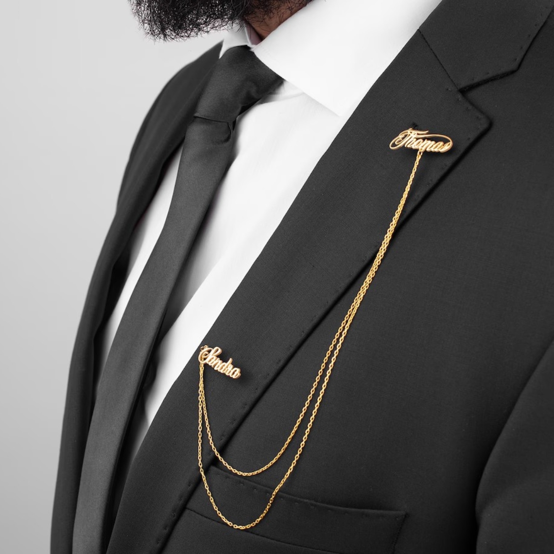 Custom Double Name Brooch Men  - Men Grooming Usa review and price