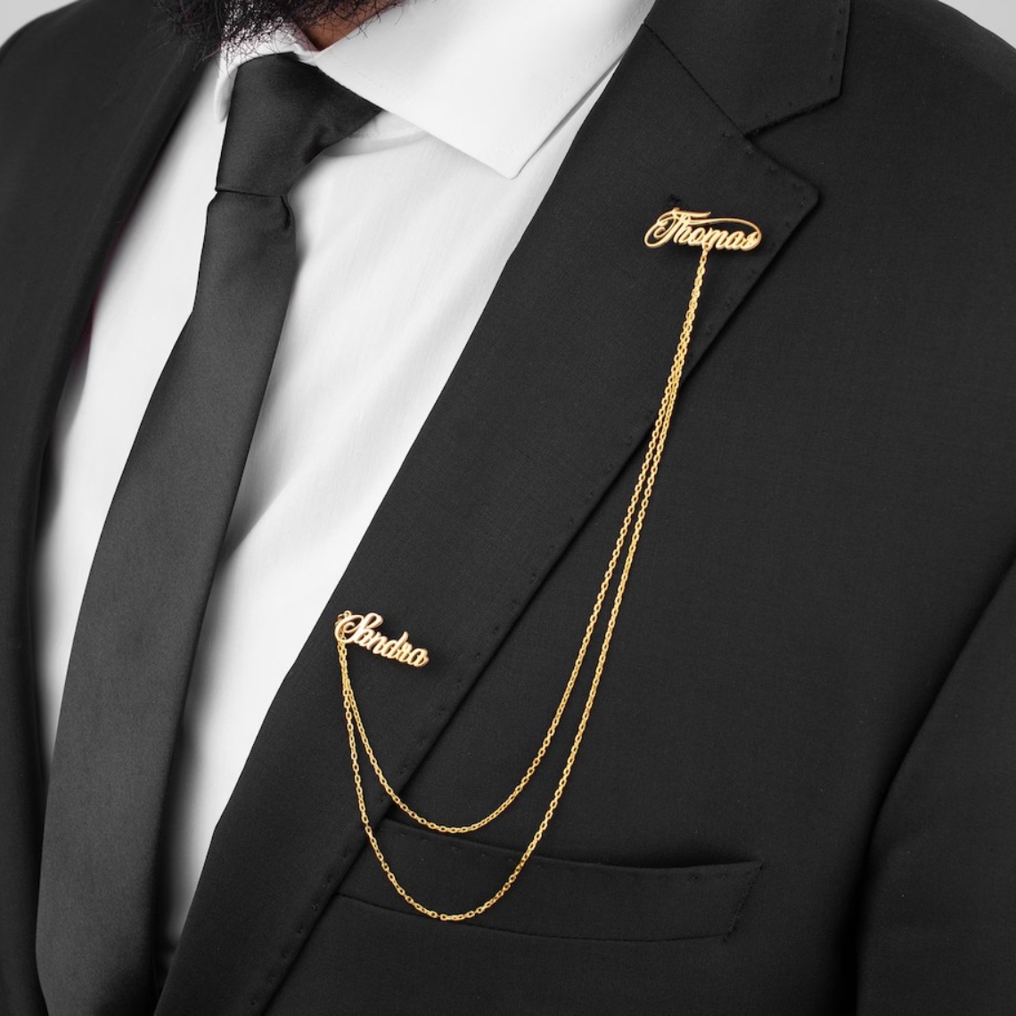 Custom Double Name Brooch Men  - Men Grooming Usa review and price
