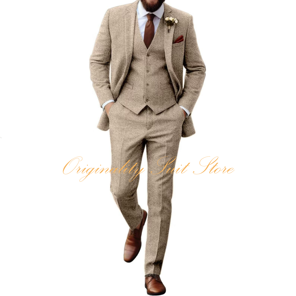 Retro Tweed Herringbone Suit f - Men'S Grooming Kits review and price