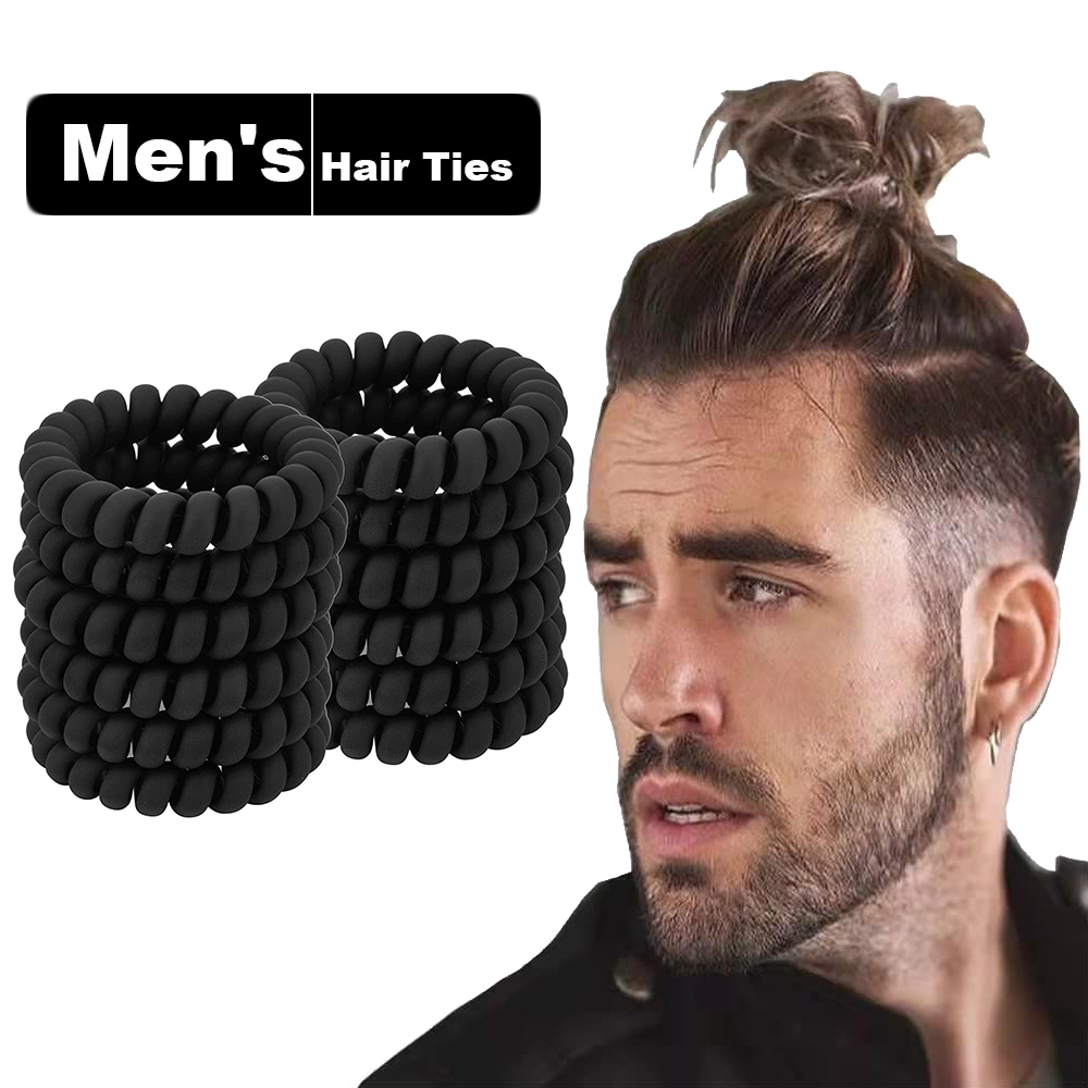 Black Spiral Hair Ties Matte E - Men'S Grooming Tape review and price