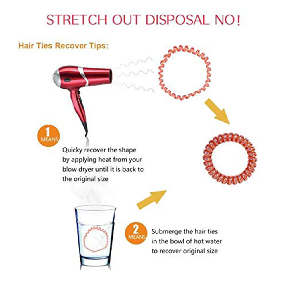 Black Spiral Hair Ties Matte E - Men'S Grooming Tape review and price