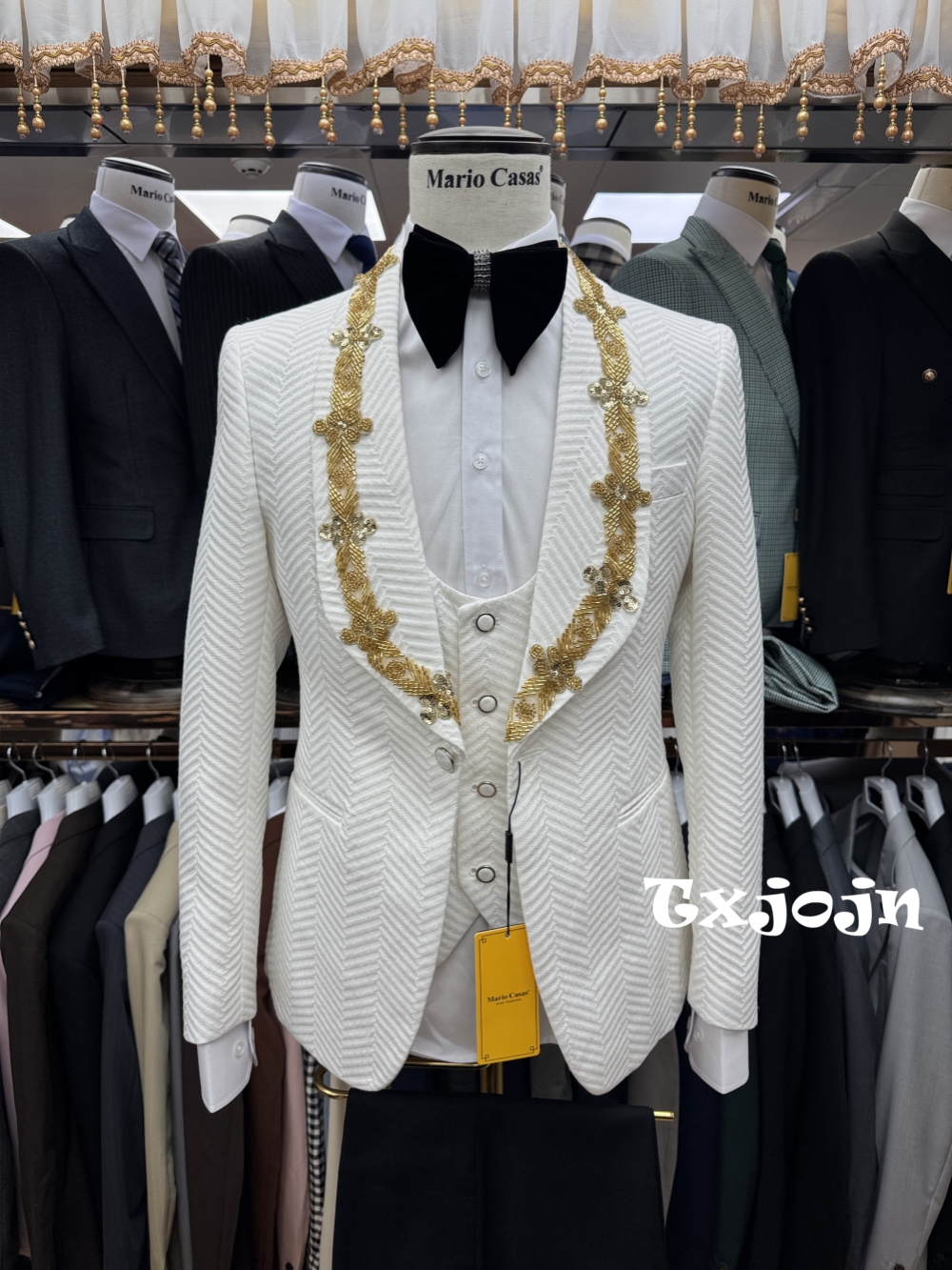 Male Chic Golden Beaded Tuxedo - Mens Grooming On Sale review and price