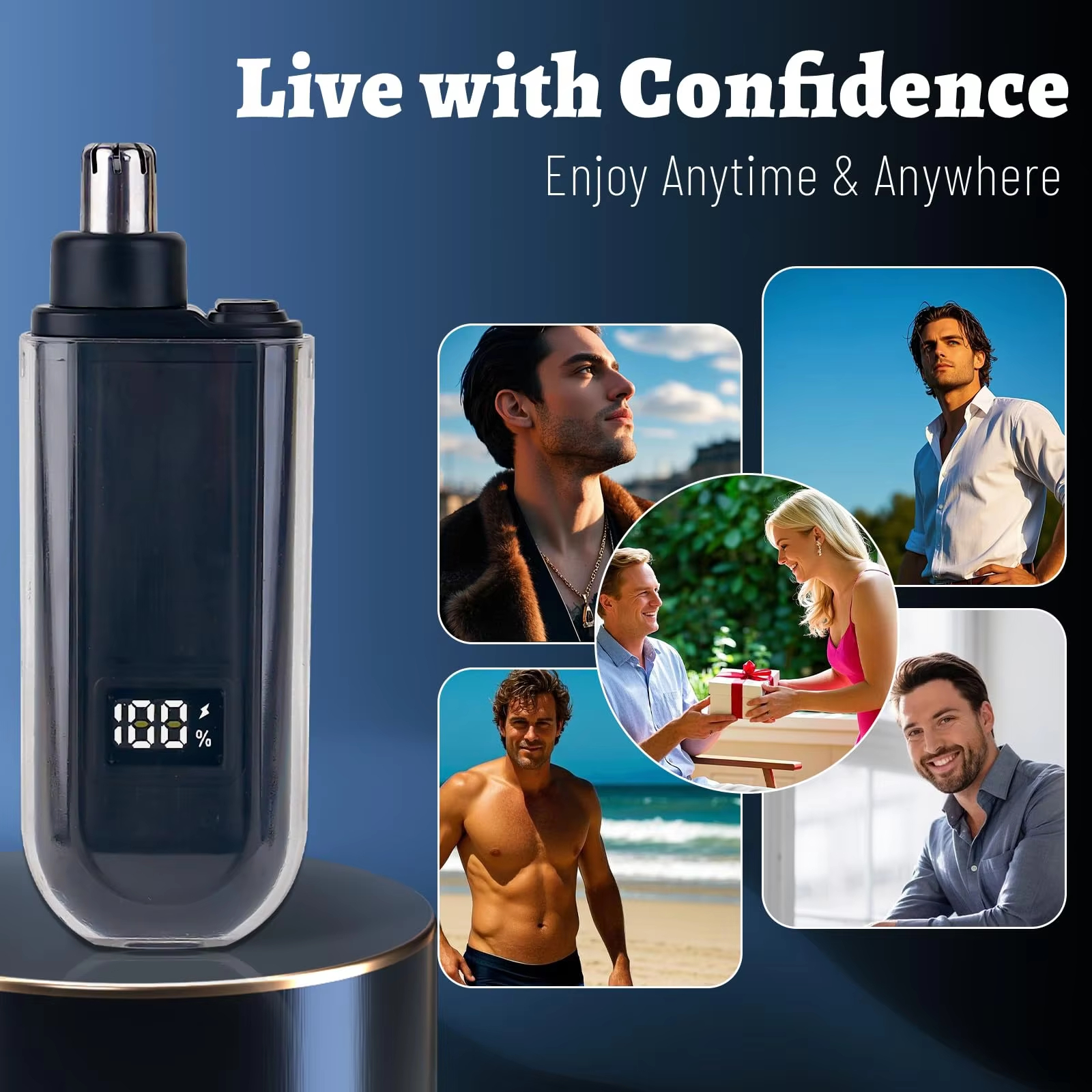 Suitable for men, USB charging - Men'S Grooming Scissors review and price