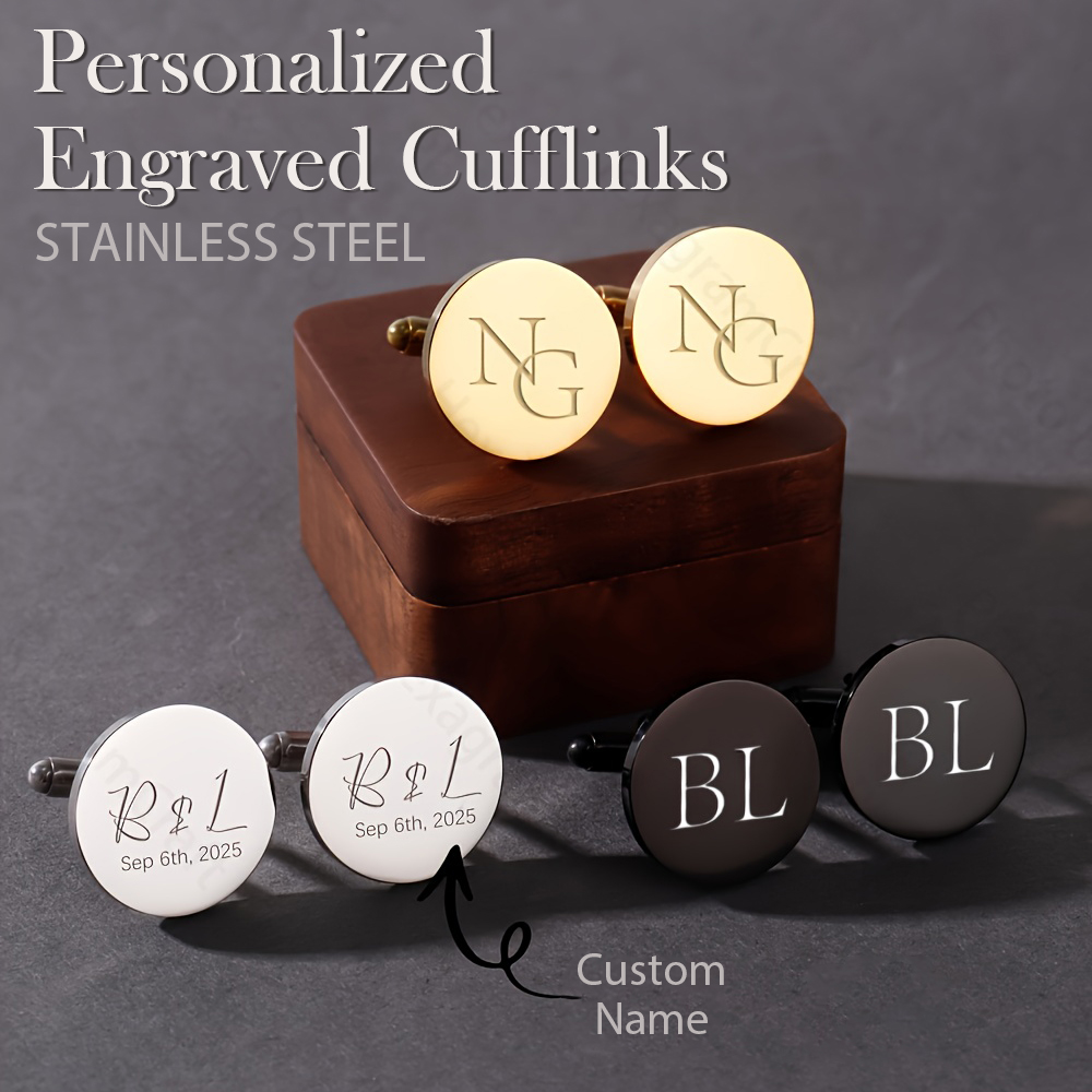 1pair Personalised Name Cuffli - Men Grooming Usa review and price