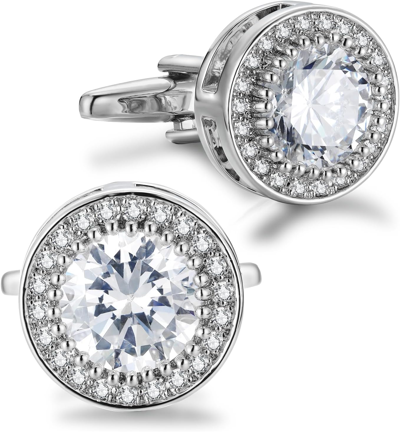 Sparkling CZ Cufflinks for Men - Men Grooming Usa review and price
