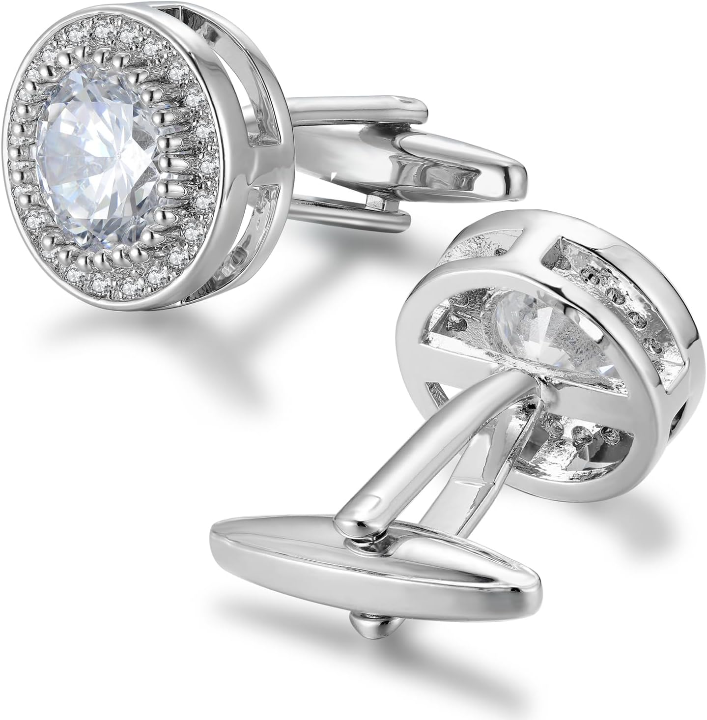 Sparkling CZ Cufflinks for Men - Men Grooming Usa review and price