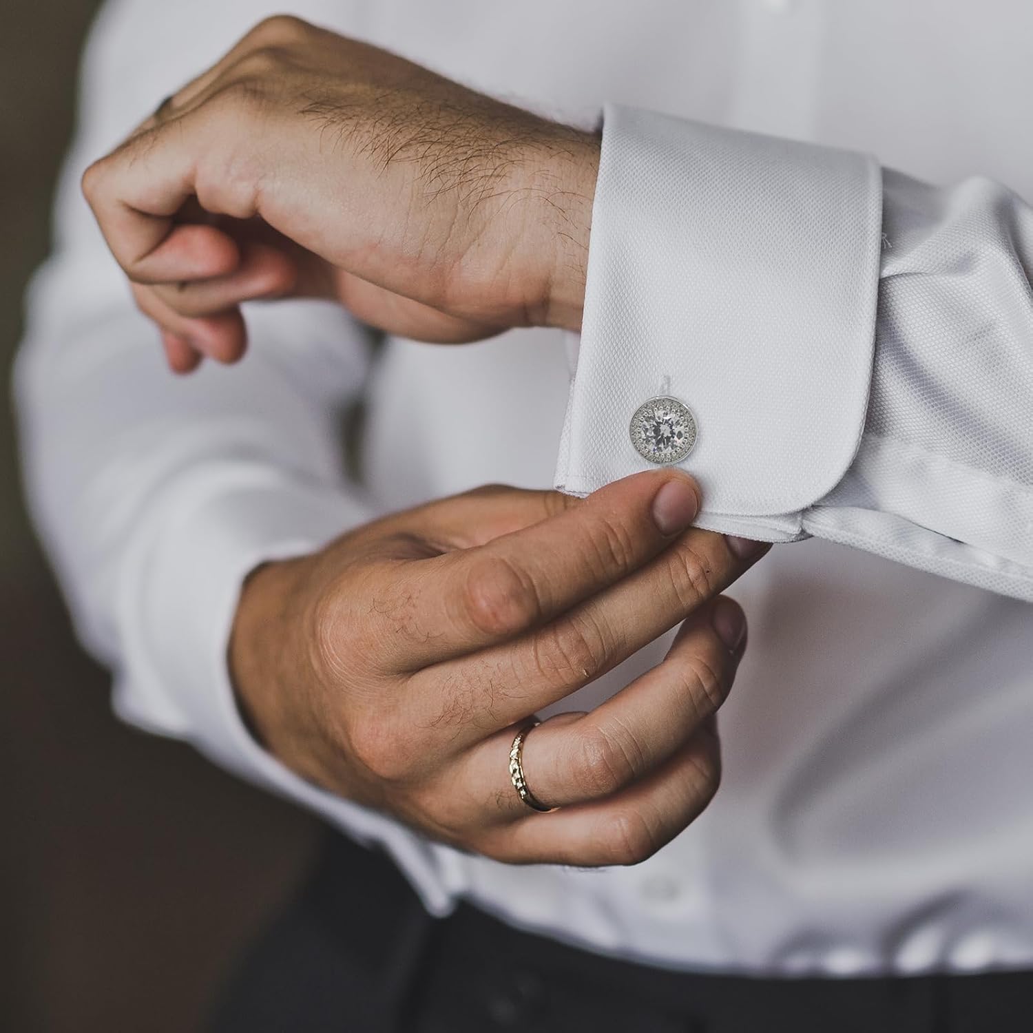 Sparkling CZ Cufflinks for Men - Men Grooming Usa review and price