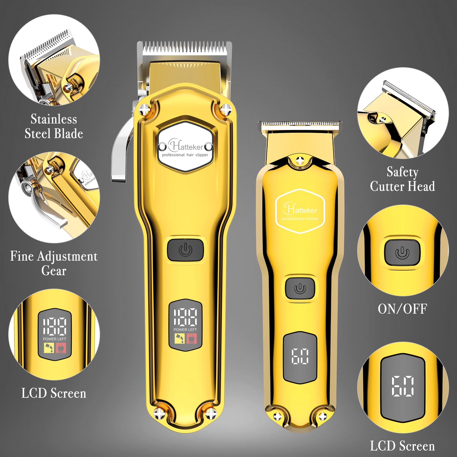 HATTEKER Professional Cordless - Men'S Grooming Scissors review and price