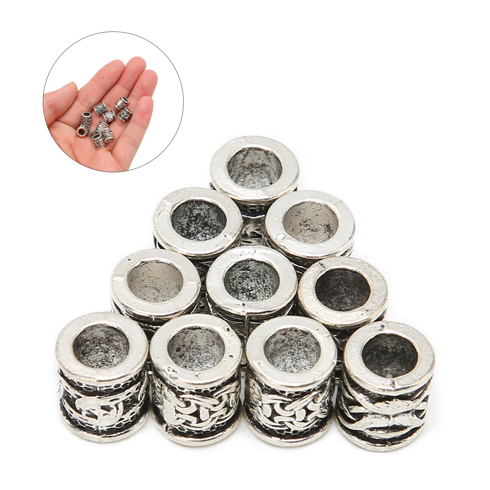 10PCS Viking Beard Beads Alloy - Aftershave Balm Mens review and price