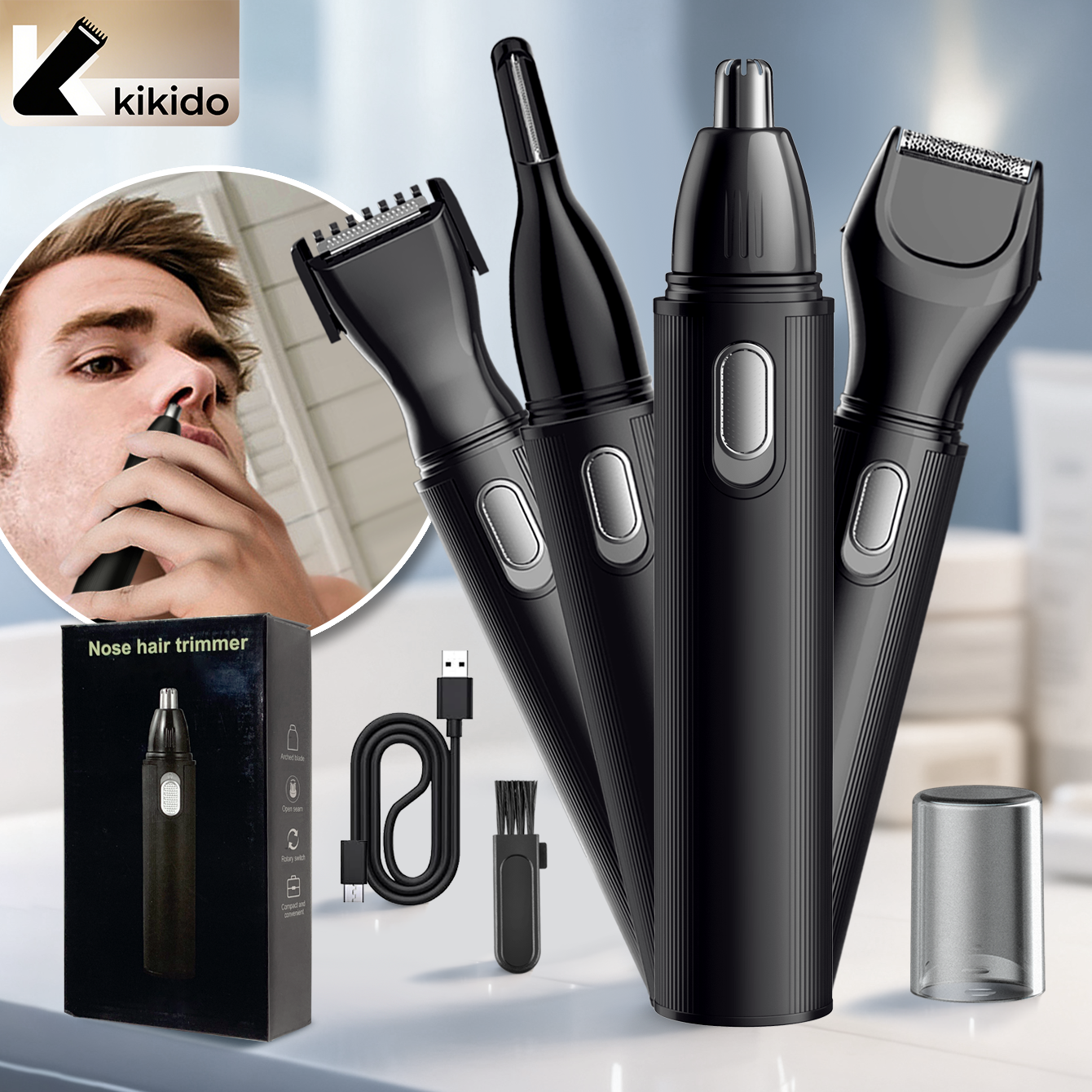 KIKIDO 4 in 1 Nose Hair Trimme - Men'S Grooming Kits review and price